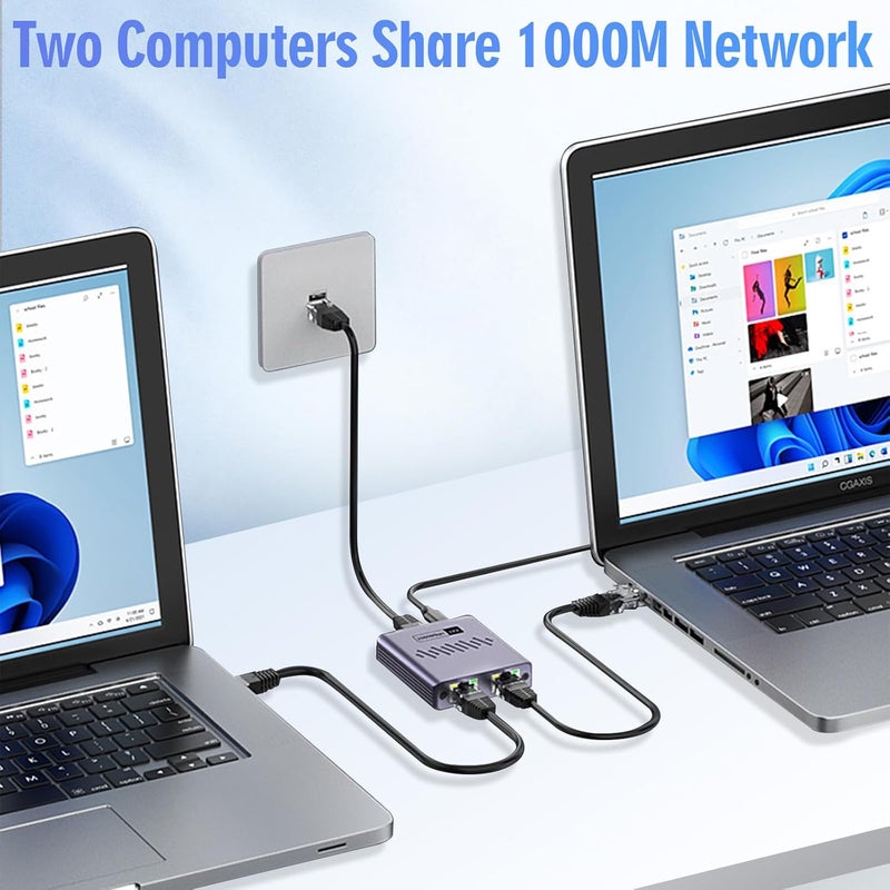 Denlane موزع إيثرنت 1 إلى 2 1000 ميجابت في الثانية - Image 3